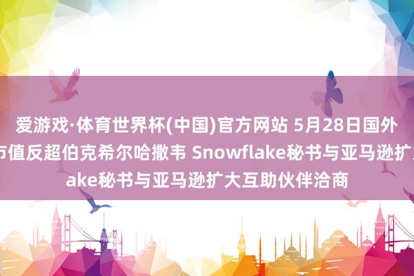 爱游戏·体育世界杯(中国)官方网站 5月28日国外晨讯|好意思光市值反超伯克希尔哈撒韦 Snowflake秘书与亚马逊扩大互助伙伴洽商