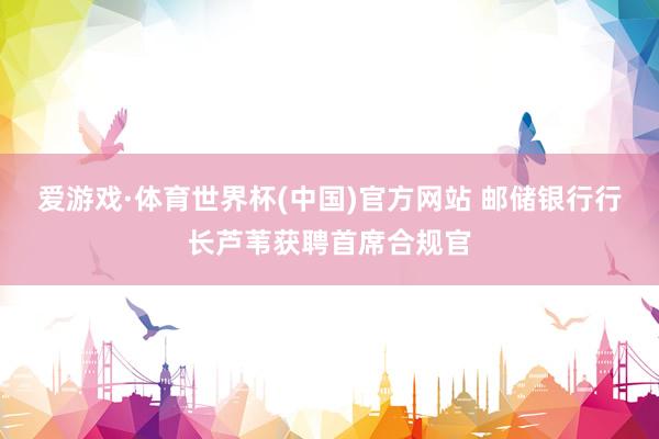 爱游戏·体育世界杯(中国)官方网站 邮储银行行长芦苇获聘首席合规官