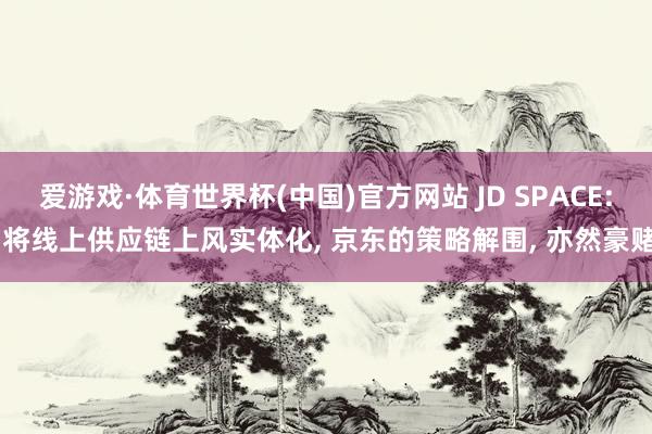 爱游戏·体育世界杯(中国)官方网站 JD SPACE: 将线上供应链上风实体化, 京东的策略解围, 亦然豪赌