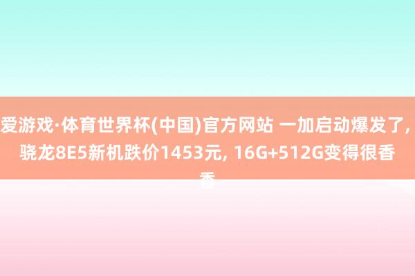 爱游戏·体育世界杯(中国)官方网站 一加启动爆发了, 骁龙8E5新机跌价1453元, 16G+512G变得很香