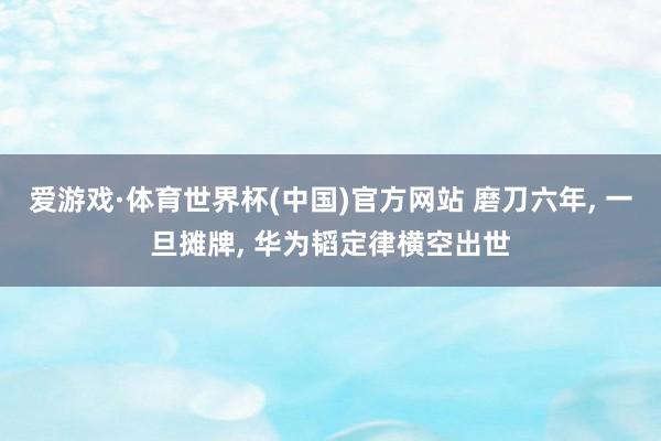 爱游戏·体育世界杯(中国)官方网站 磨刀六年, 一旦摊牌, 华为韬定律横空出世