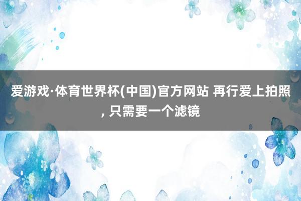 爱游戏·体育世界杯(中国)官方网站 再行爱上拍照, 只需要一个滤镜