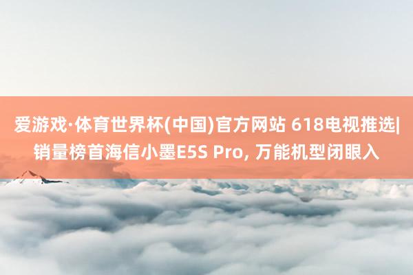 爱游戏·体育世界杯(中国)官方网站 618电视推选|销量榜首海信小墨E5S Pro, 万能机型闭眼入