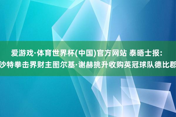爱游戏·体育世界杯(中国)官方网站 泰晤士报: 沙特拳击界财主图尔基·谢赫挑升收购英冠球队德比郡