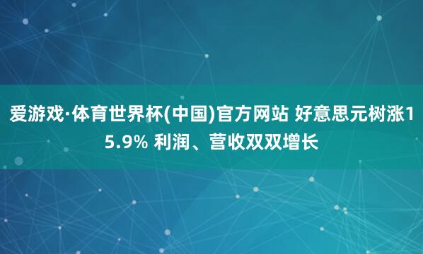 爱游戏·体育世界杯(中国)官方网站 好意思元树涨15.9% 利润、营收双双增长