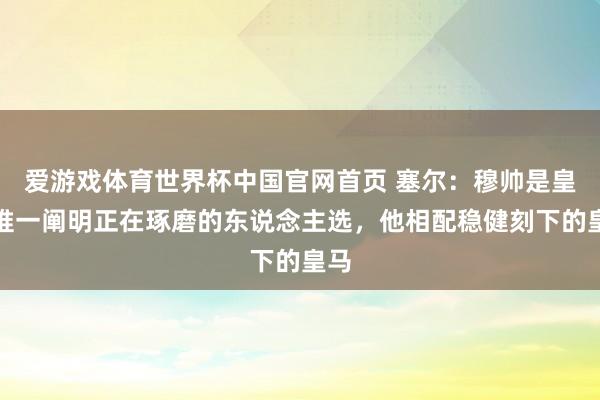 爱游戏体育世界杯中国官网首页 塞尔：穆帅是皇马惟一阐明正在琢磨的东说念主选，他相配稳健刻下的皇马
