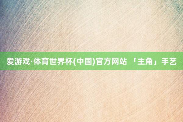爱游戏·体育世界杯(中国)官方网站 「主角」手艺