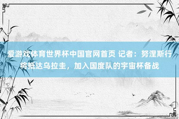 爱游戏体育世界杯中国官网首页 记者：努涅斯行将抵达乌拉圭，加入国度队的宇宙杯备战
