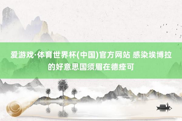 爱游戏·体育世界杯(中国)官方网站 感染埃博拉的好意思国须眉在德痊可