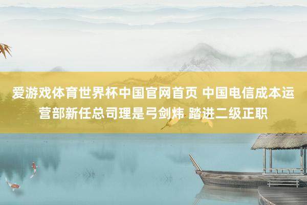 爱游戏体育世界杯中国官网首页 中国电信成本运营部新任总司理是弓剑炜 踏进二级正职