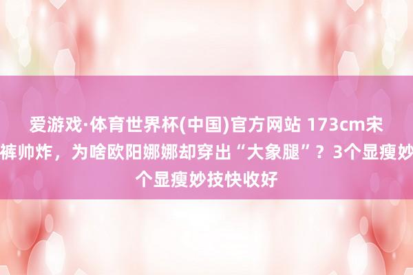 爱游戏·体育世界杯(中国)官方网站 173cm宋佳穿工装裤帅炸，为啥欧阳娜娜却穿出“大象腿”？3个显瘦妙技快收好