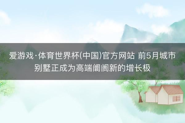 爱游戏·体育世界杯(中国)官方网站 前5月城市别墅正成为高端阛阓新的增长极